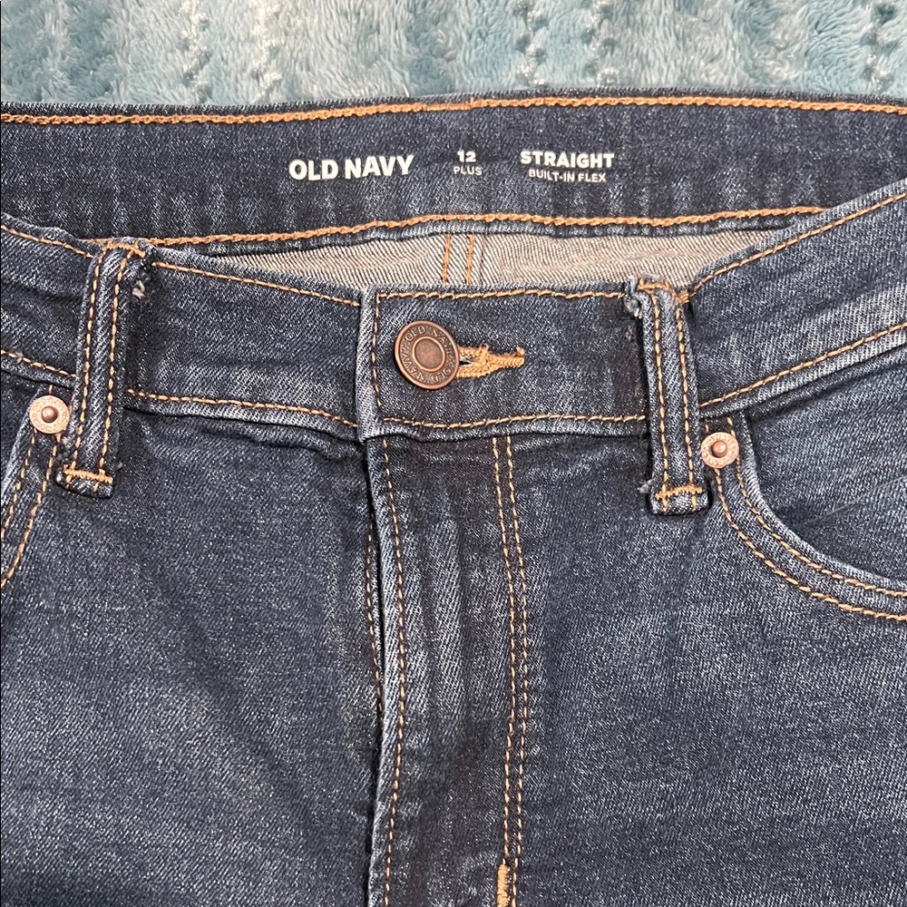 Old Navy Men's Dark Blue Straight Jeans